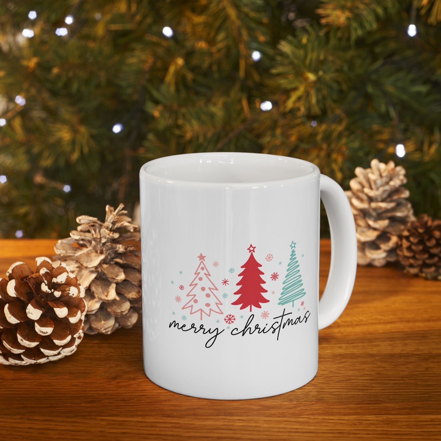 Merry Christmas Vibes Ceramic Mug - 11oz