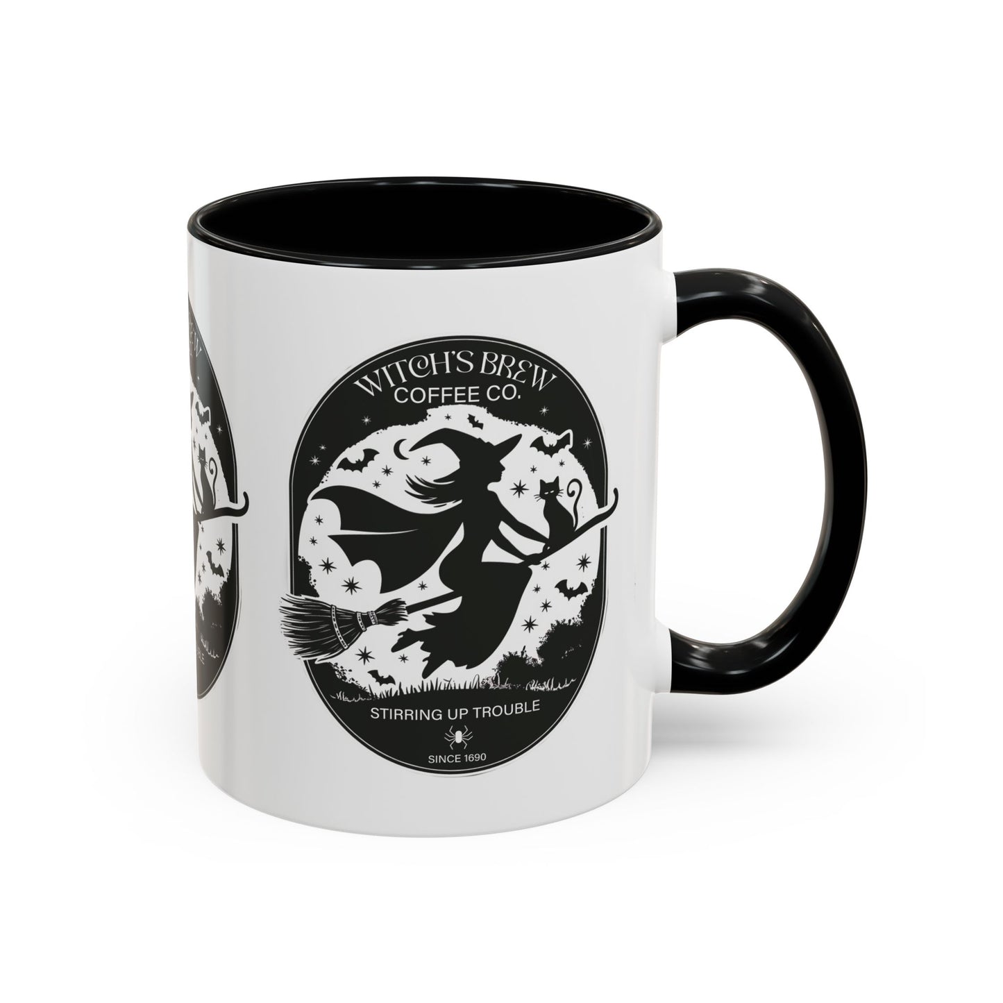 Witch's Brew Coffee Co. Accent Ceramic Mug - 11oz & 15oz - Stirring Up Trouble Design