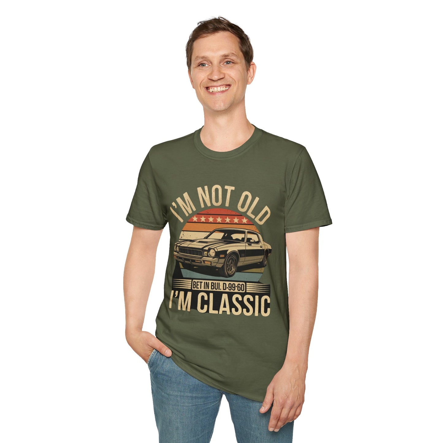 Classic Car T-Shirt - "I'm Not Old I'm Classic" Vintage Retro Auto Tee