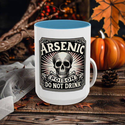 Arsenic Poison Accent Coffee Mug – Skull & Warning Design Ceramic Mug (11oz, 15oz)