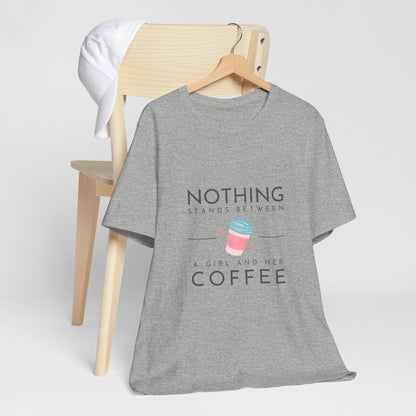 Unleash Your Inner Caffeine Queen with Our Cozy Woman's Jersey Tee!