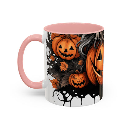 Halloween Pumpkin Accent Coffee Mug - 11oz Ceramic Spooky Mug