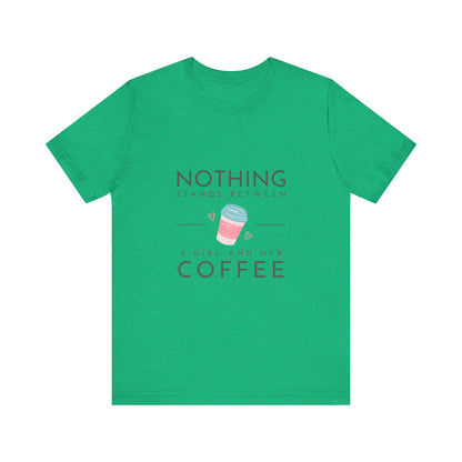 Unleash Your Inner Caffeine Queen with Our Cozy Woman's Jersey Tee!