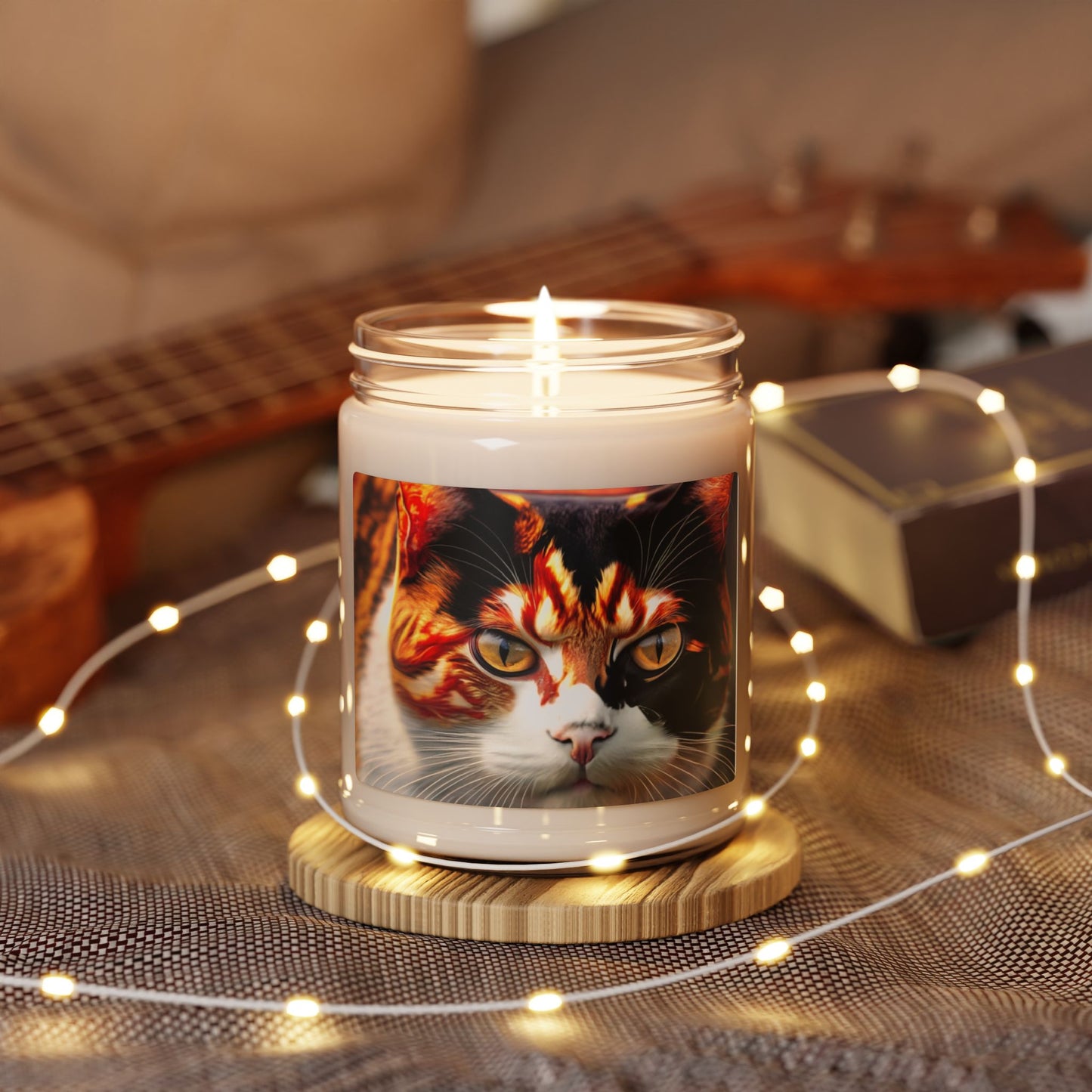 Spooky Cat Scented Soy Candle: Unleash Mystical Aromas in Style!