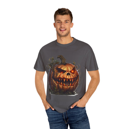 Unisex Garment-Dyed T-Shirt - Comfort Colors - Spooky Jack-O'-Lantern Design