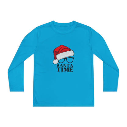 Santa Time Swag! Unleash Cool Vibes with our Youth Long Sleeve Tee!