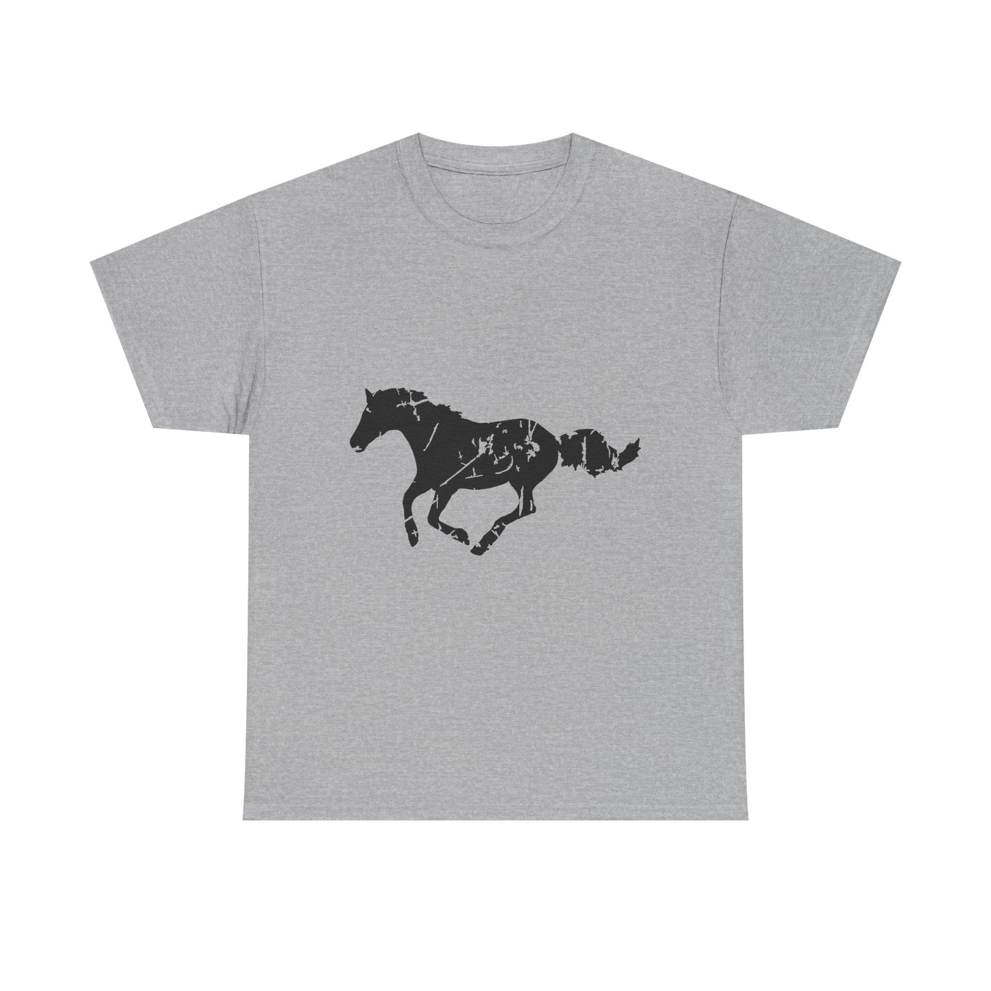 Running Horse Shirt – Vintage Distressed Equestrian T-Shirt, 100% Cotton