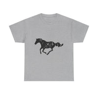 Running Horse Shirt – Vintage Distressed Equestrian T-Shirt, 100% Cotton
