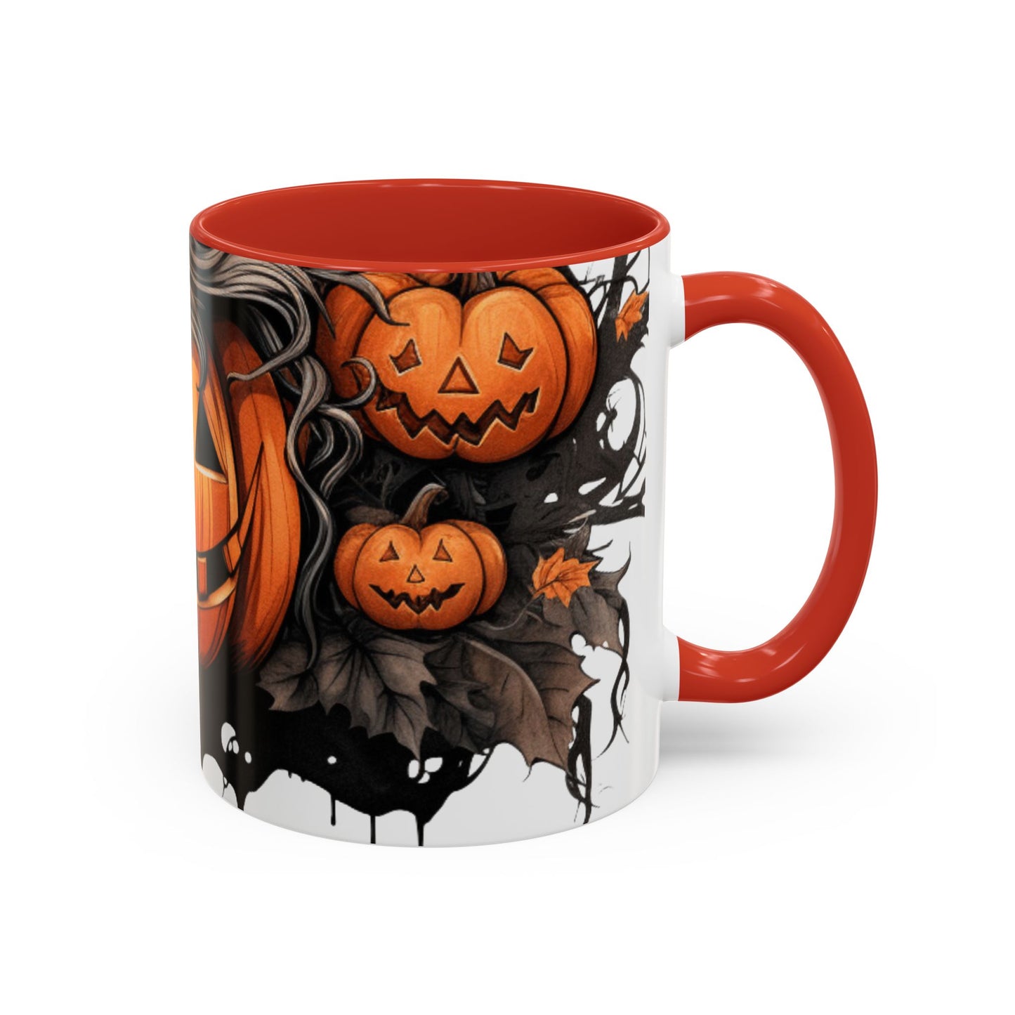 Halloween Pumpkin Accent Coffee Mug - 11oz Ceramic Spooky Mug