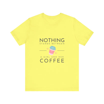 Unleash Your Inner Caffeine Queen with Our Cozy Woman's Jersey Tee!