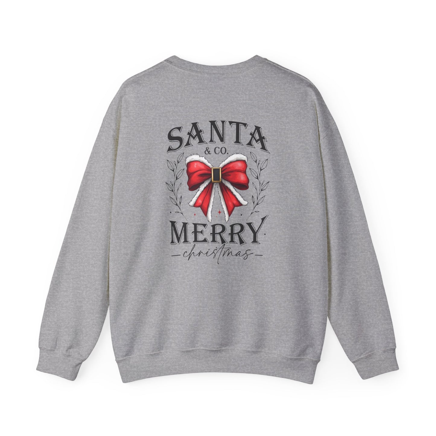 Santa Merry Christmas Unisex Crewneck Sweatshirt - Cozy Holiday Sweatshirt - Cotton Blend