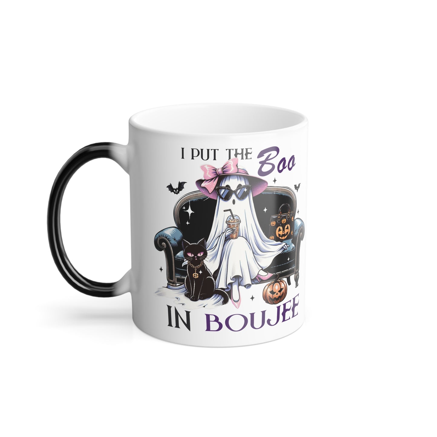 Color Morphing Mug - 11oz - "I Put the Boo in Boujee" Ghost Design