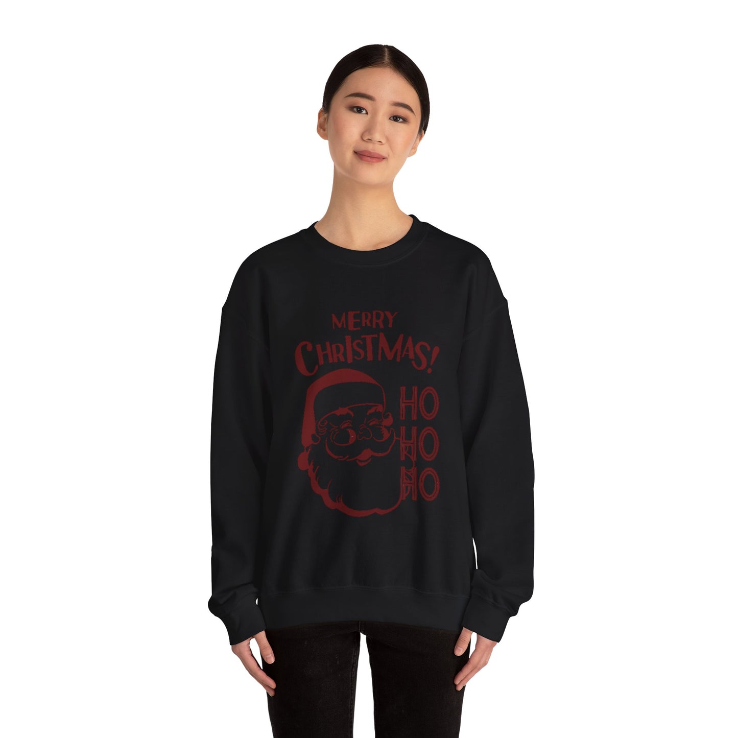 Wrap Yourself in Joy: Unisex Santa Silhouette Sweatshirt - Cozy Christmas Elegance!