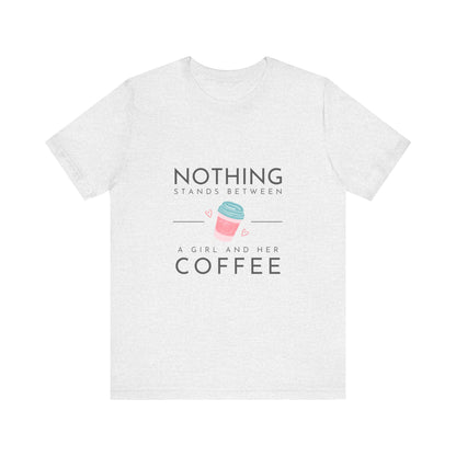 Unleash Your Inner Caffeine Queen with Our Cozy Woman's Jersey Tee!